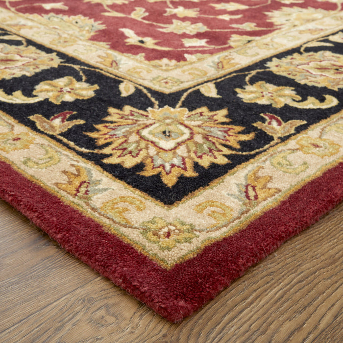 5' X 8' Traditional Oriental Hand Tufted Area Rug - Red