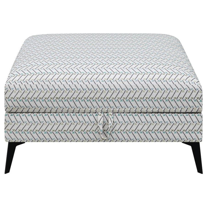 Clint - Upholstered Ottoman With Tapered Legs - Multi-Color