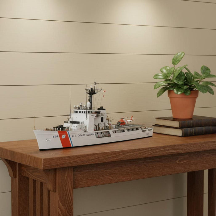 Hand Painted Model Boat (624407) - White