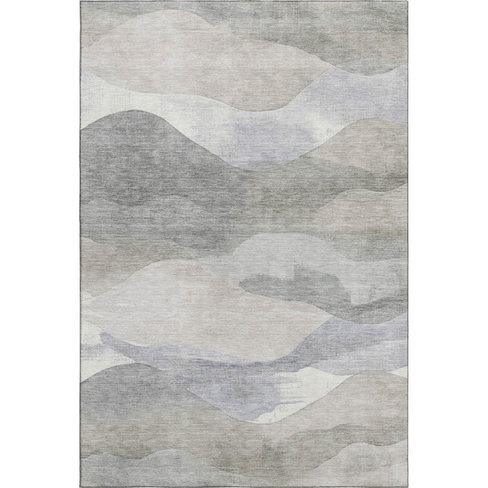 10' X 14' Abstract Washable Area Rug With UV Protection (709612) - Beige / Gray / Ivory