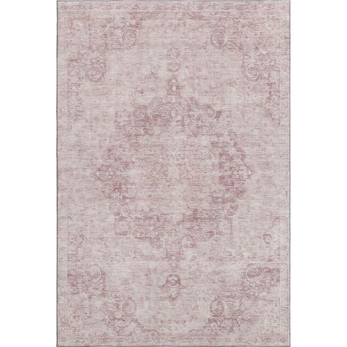 10' X 14' Oriental Washable Area Rug With UV Protection (692310) - Pink / Ivory