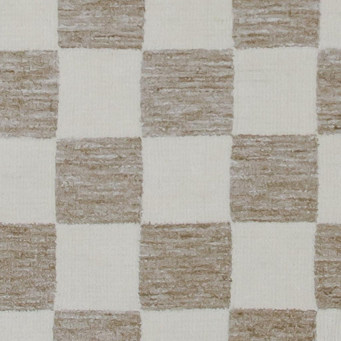 9' X 12' Checkered Area Rug (724066) - Beige / Brown