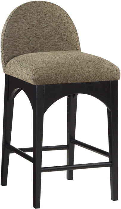Waldorf - Boucle Stool With Black Legs