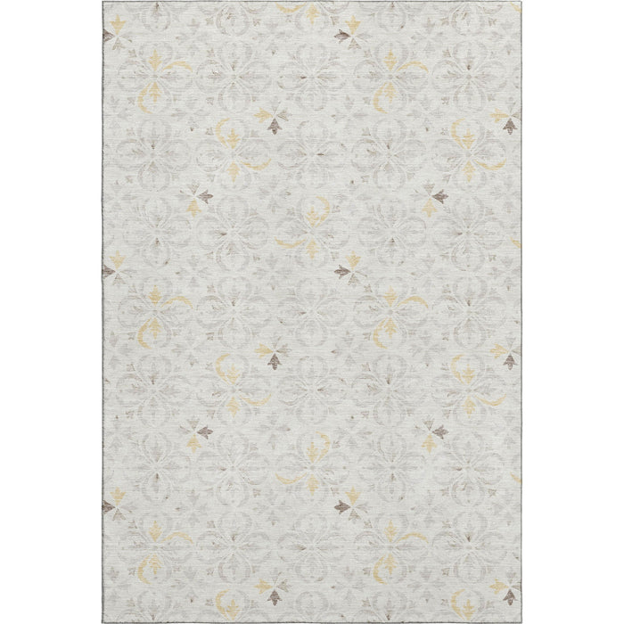 10' X 14' Floral Washable Area Rug With UV Protection (673945) - Ivory / Beige