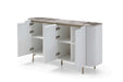 ESF 8010 white buffet with sleek design and storage compartments, perfect for modern dining rooms