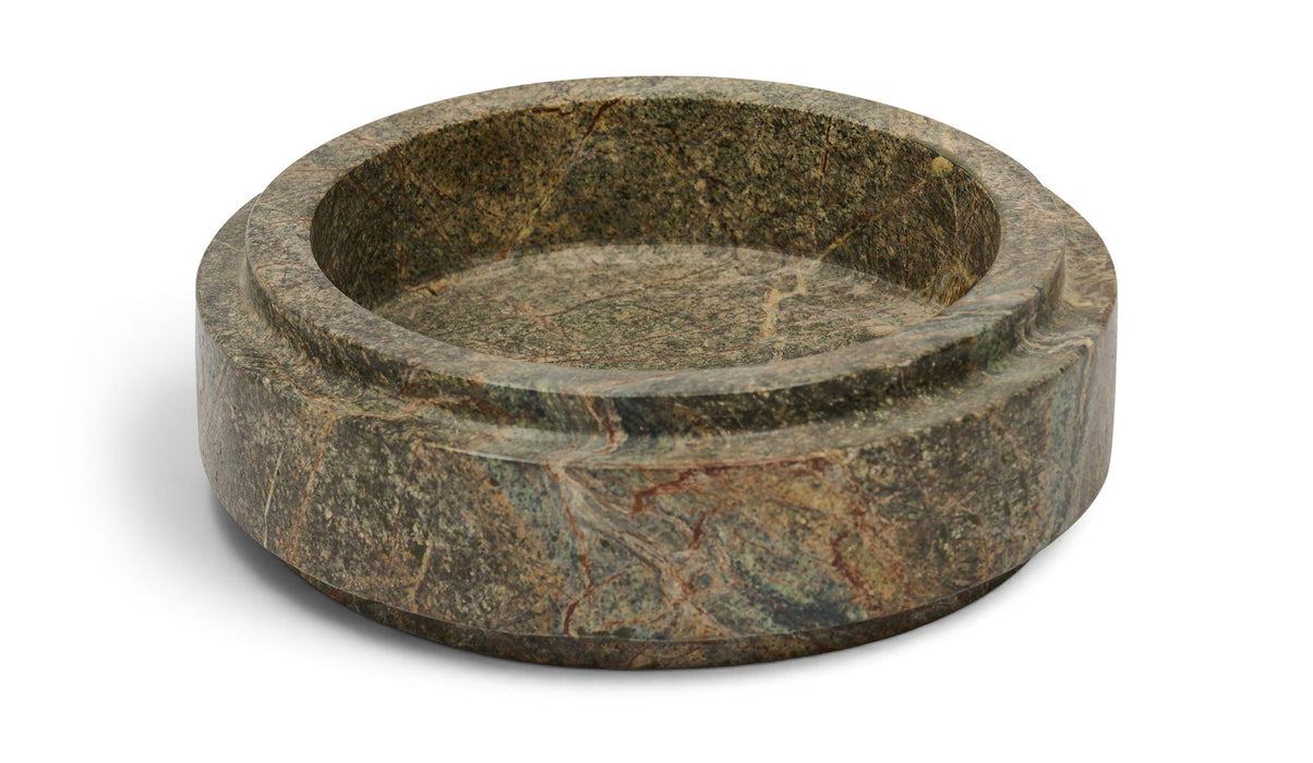 Marble bowl from Meridian Furniture's Parsons collection, featuring smooth white genuine marble with elegant veining.