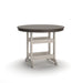Vista Highlands round counter table in brown and white by Signature Design by Ashley with umbrella option