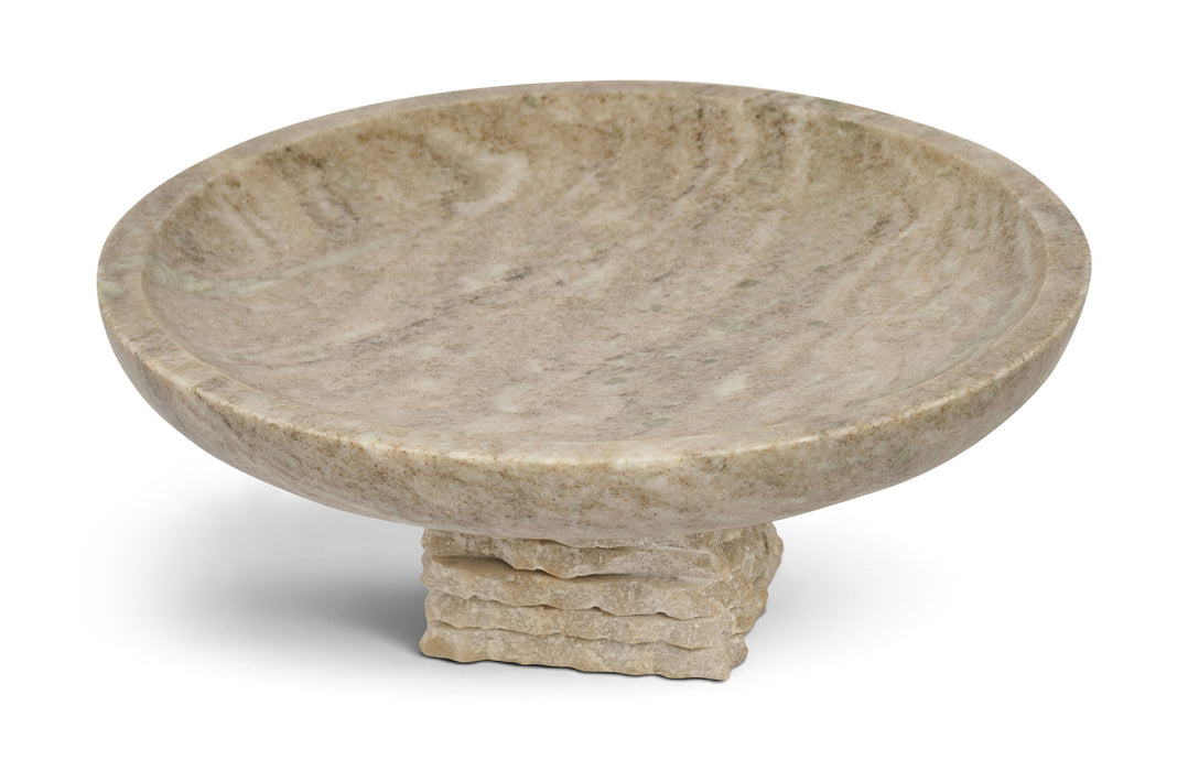 Genuine marble bowl from Meridian Furniture's Colannade collection, showcasing a smooth, elegant marble surface for decorative or functional use.