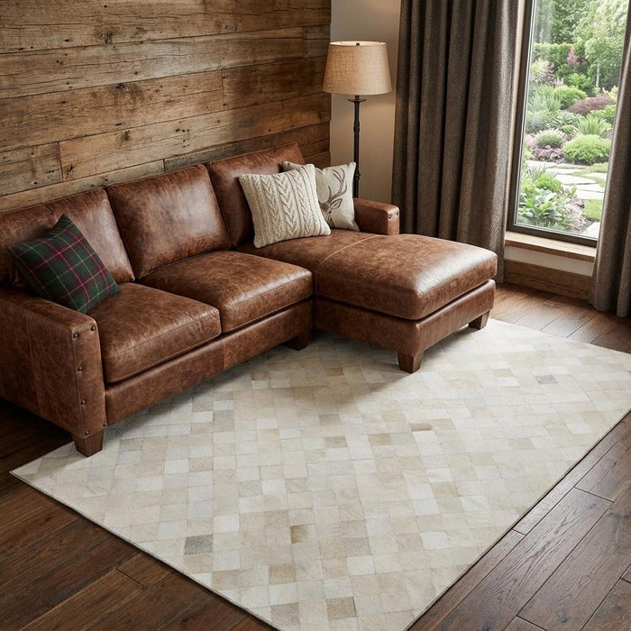 10' X 14' Diamond Washable Area Rug With UV Protection (644646) - Ivory / Gray