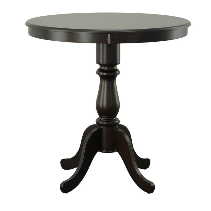 Solid Wood Rounded Bar Table - Espresso