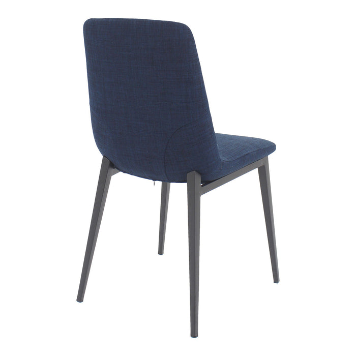 Upholstery Steel Dining Side Chairs (Set of 2) - Blue