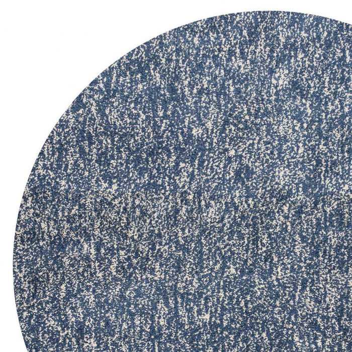 8' Heather Round Indoor Shag Rug - Indigo Ivory