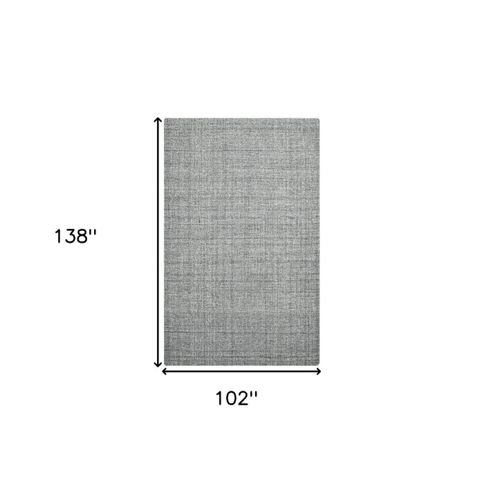 9' X 12' Wool Abstract Hand Tufted Area Rug - Gray And Ivory