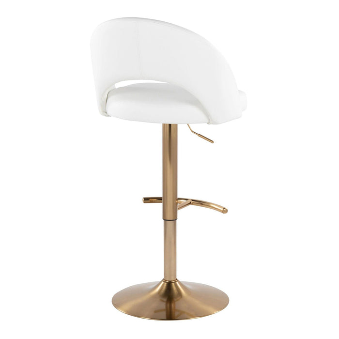 Renee - Adjustable Barstool (Set of 2) - Gold Base