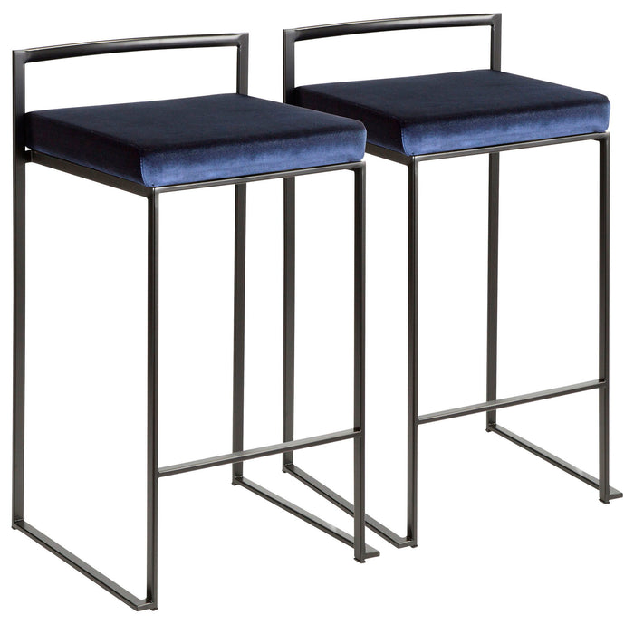 Fuji - Stackable Counter Stool With Cushion (Set of 2)
