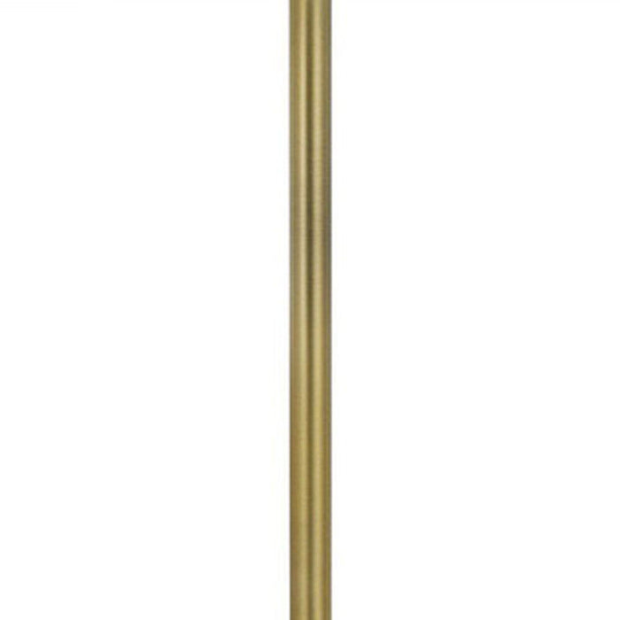 Tray Table Floor Lamp With White Square Shade - Brass
