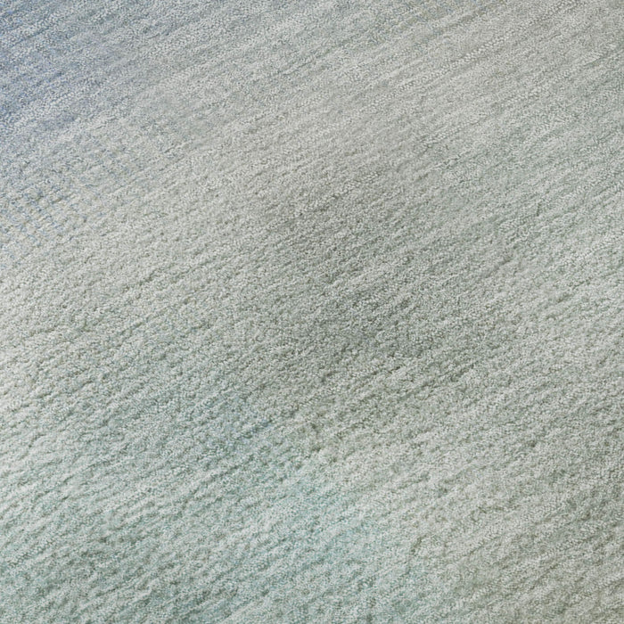 10' X 14' Striped Washable Area Rug With UV Protection (699622) - Sky Blue / Peach / Lilac