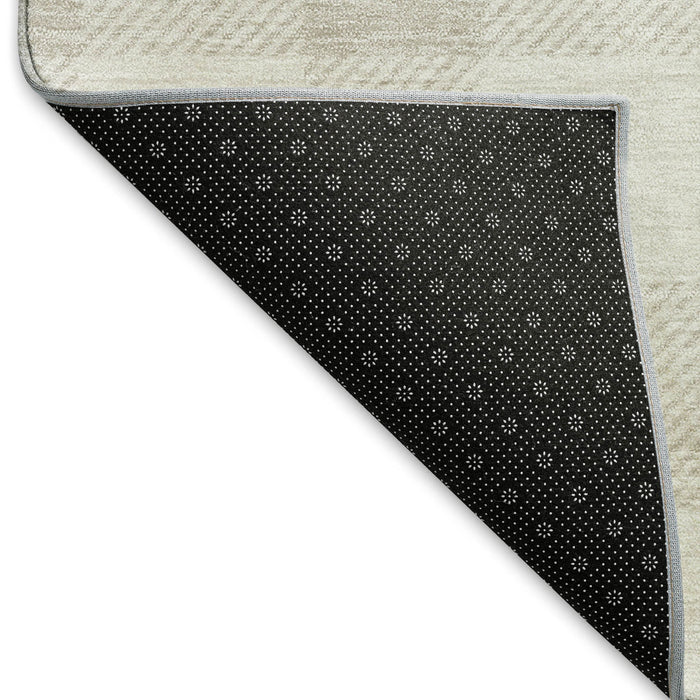10' X 14' Plaid Washable Area Rug With UV Protection (673387) - Ivory / Beige
