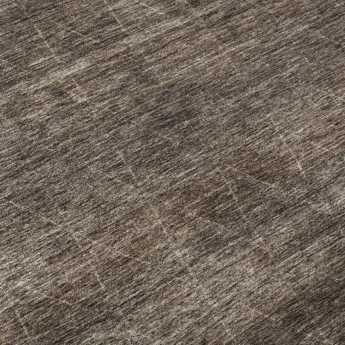 10' X 14' Geometric Washable Area Rug With UV Protection (688009) - Coffee / Beige