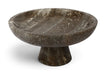 Simpson genuine marble bowl from Meridian Furniture, showcasing a smooth, polished marble surface with elegant natural veining.
