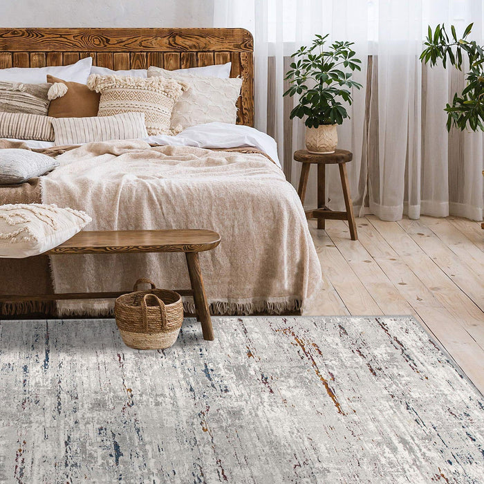 7.8' x 10.8' Abstract Area Rug - Grey