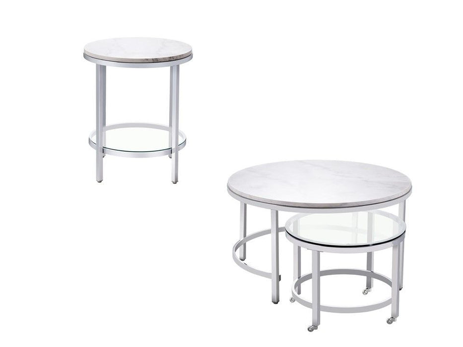 Jadyn - Round End Table - White