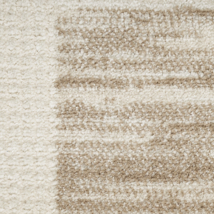 8' X 10' Geometric Area Rug (556257) - Ivory / Brown