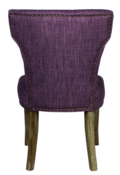 Upholstered Fabric Dining Parsons Chairs (Set of 2) - Purple