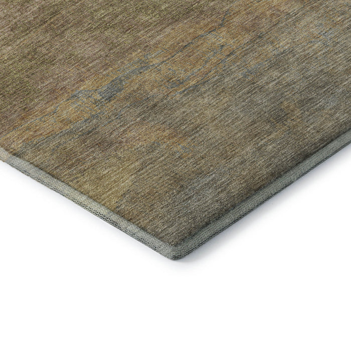 10' X 14' Striped Washable Area Rug With UV Protection (697590) - Tan / Beige