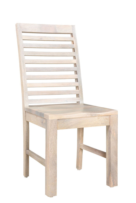 Wood Ladder Back Dining Side Chairs (Set of 2) - White