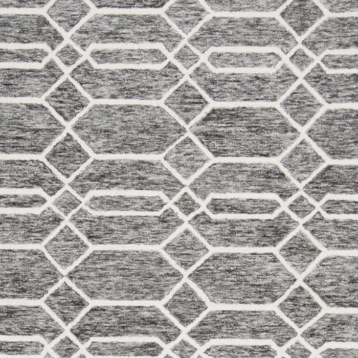12' X 15' Wool Geometric Hand Tufted Area Rug (566143) - Gray / Black / Ivory