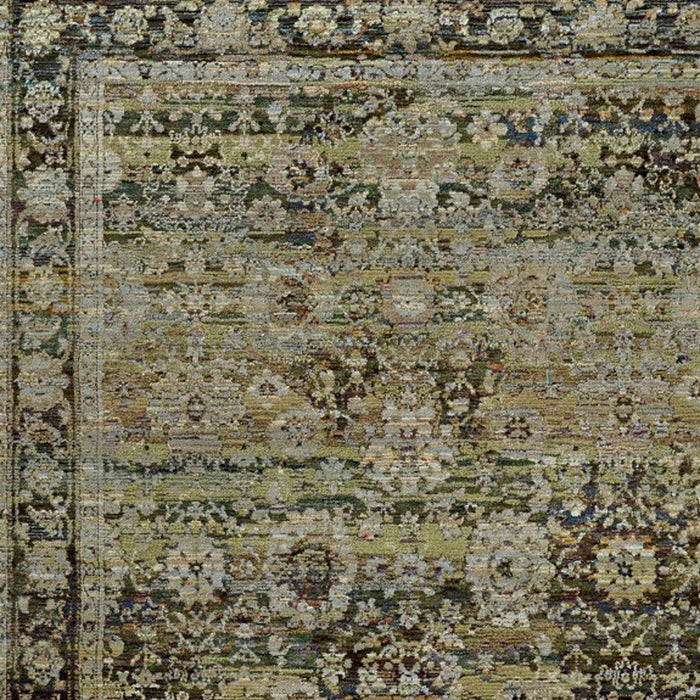 10' x 14' Floral Area Rug - Green And Brown
