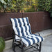 Giga 2-piece high back patio chair cushion set with tufted back and seat cushions for Adirondack and rocking chairs.
