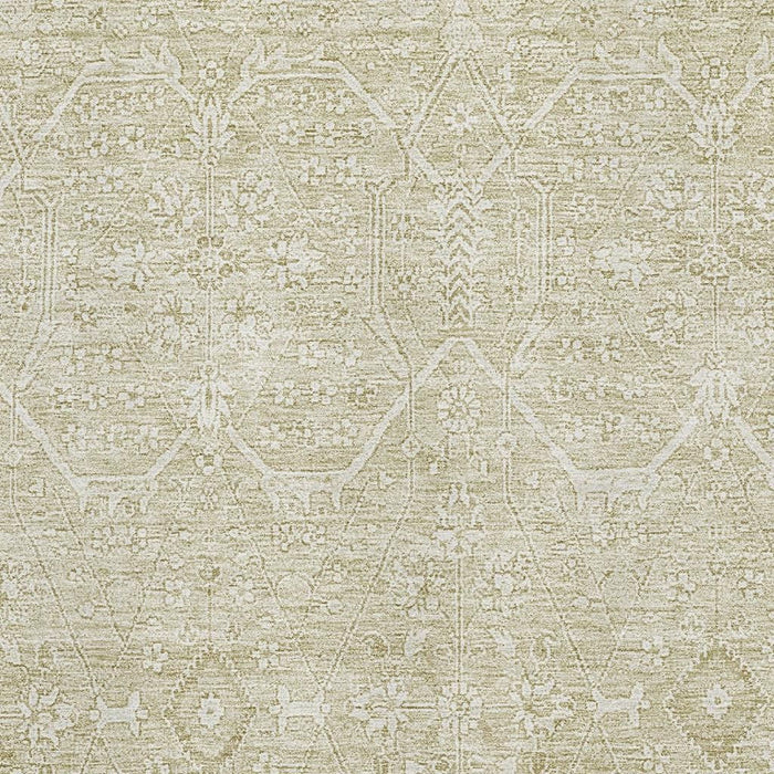 10' X 14' Floral Washable Area Rug With UV Protection (691752) - Beige / Ivory
