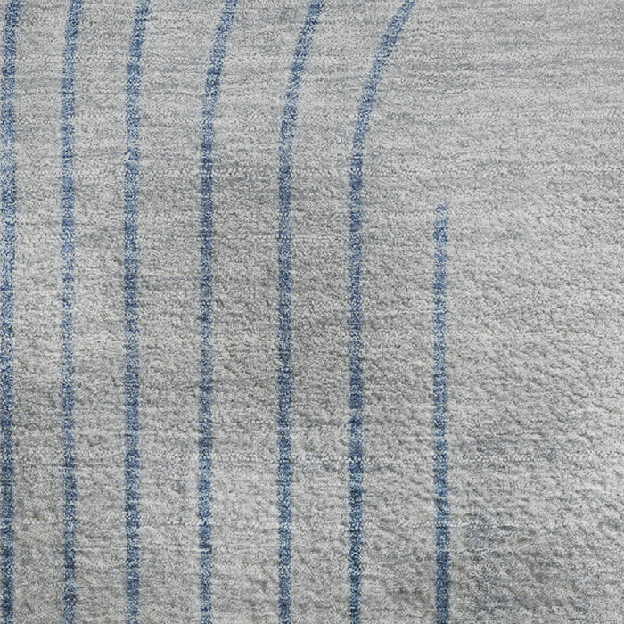 10' X 14' Geometric Washable Area Rug With UV Protection (710646) - Blue / Gray