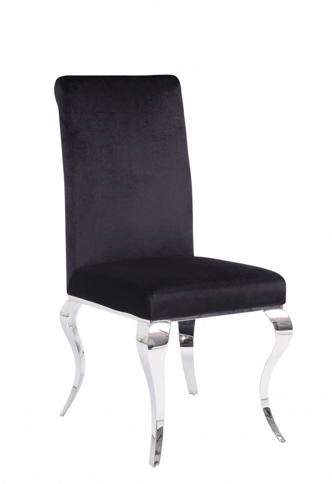 Fabric Dining Side Chairs (Set of 2) - Black
