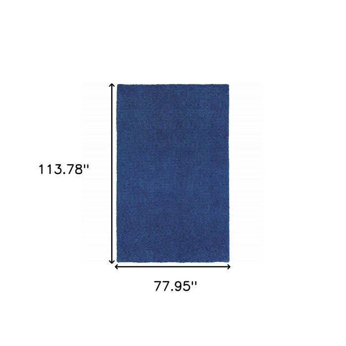 6' x 9' Shag Tufted Handmade Stain Resistant Area Rug - Deep Blue