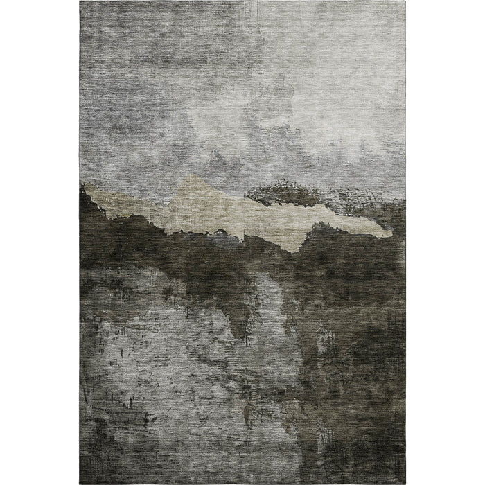 10' X 14' Abstract Washable Area Rug With UV Protection (683578) - Taupe / Beige