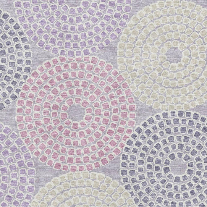 10' X 14' Geometric Washable Area Rug With UV Protection (670129) - Lavender / Gray / Blush