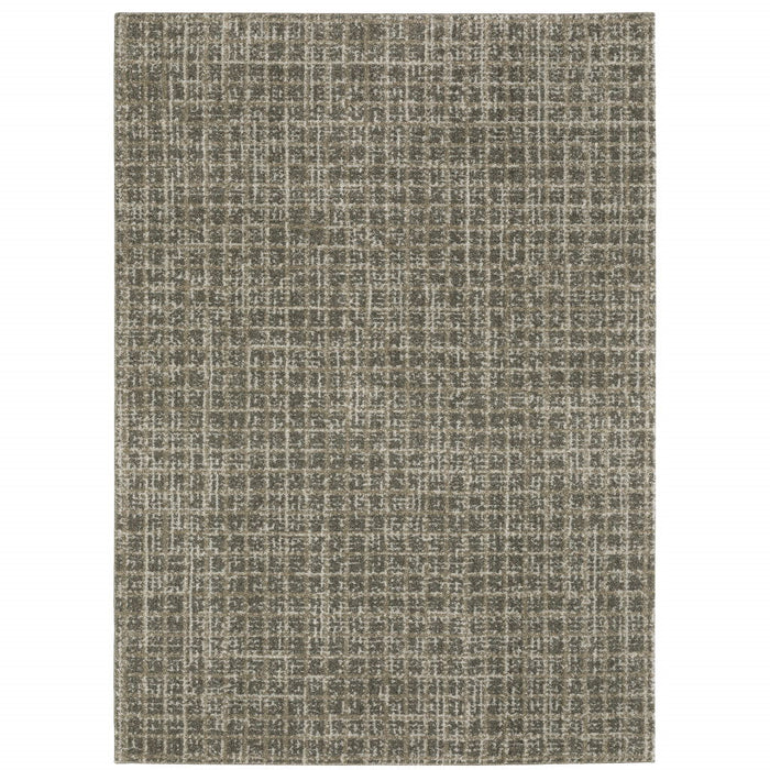 10' x 13' Geometric Power Loom Area Rug - Gray