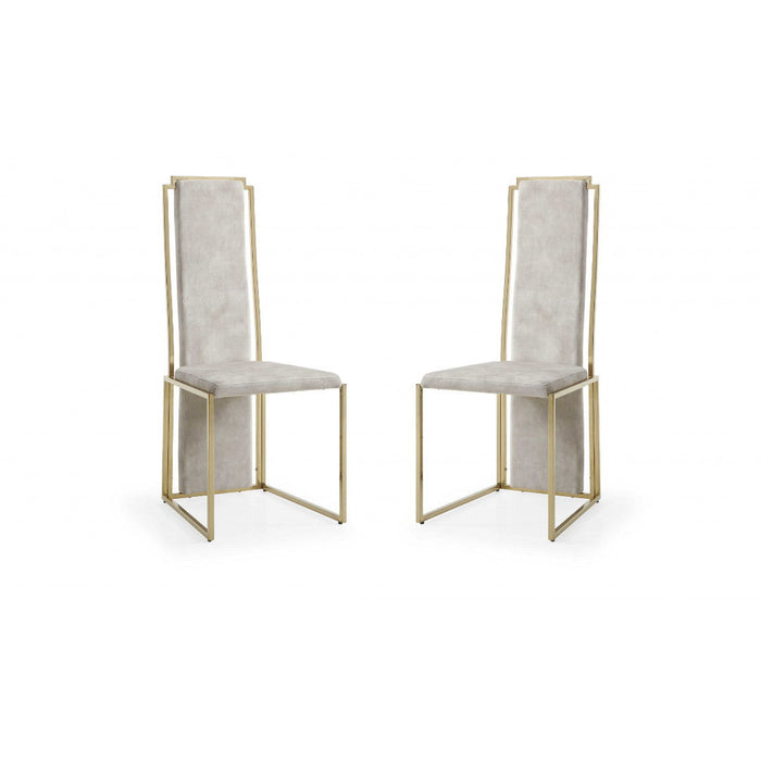 Upholstered Dining Side Chairs (Set of 2) - Beige