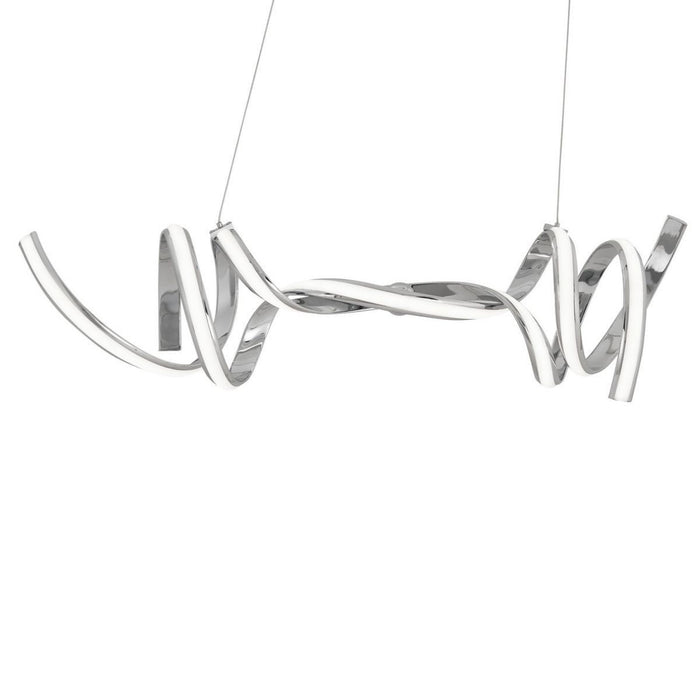 Two Light LED Dimmable Chandelier - Silver