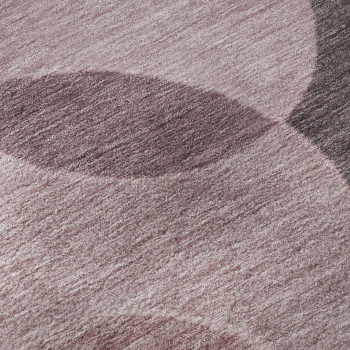 10' X 14' Geometric Washable Area Rug With UV Protection (700157) - Blush / Pink