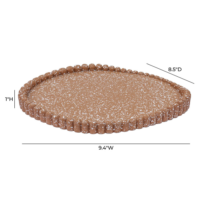 TOV Furniture Alna catchall tray, a stylish ceramic tray with a textured surface, ideal for organizing small items or decor.
