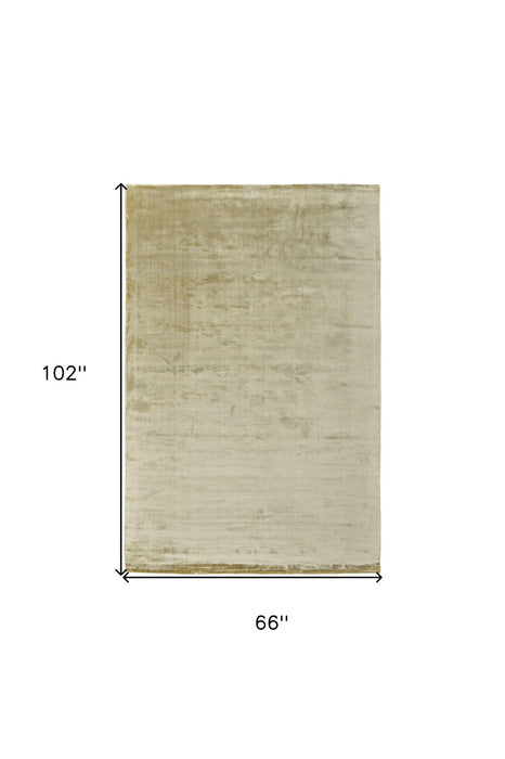6' x 9' Hand Woven Area Rug - Tan Chevron