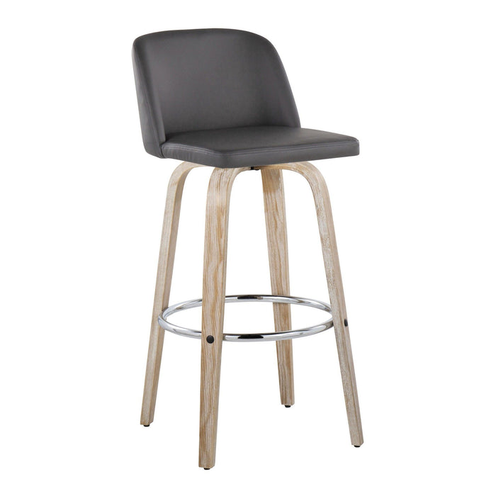Toriano - 30" Fixed-Height Barstool (Set of 2) - Dark Gray