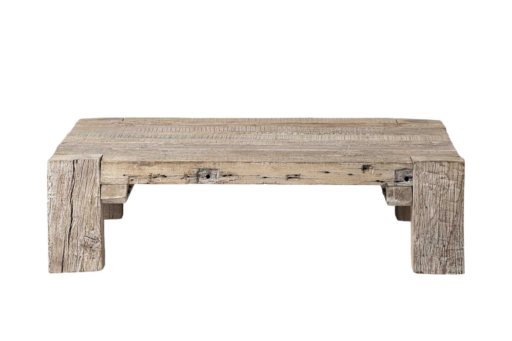 Rectangular Distressed Coffee Table - Natural