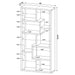 CoasterEveryday Theo 71-inch 6-shelf bookshelf in cappuccino finish