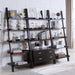 CoasterEveryday Colella 72-inch cappuccino 5-shelf storage ladder bookshelf with open shelving and modern design.