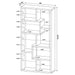 CoasterEveryday Theo 71-inch mango 6-shelf bookshelf with open shelving and contemporary design